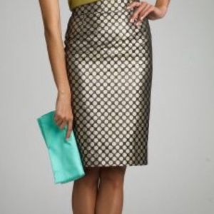 HP💖 J. Crew Polka Dot Silk & Metallic Pencil S…